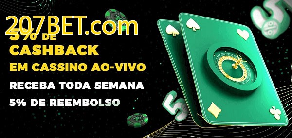 Promoções do cassino ao Vivo 207BET.com